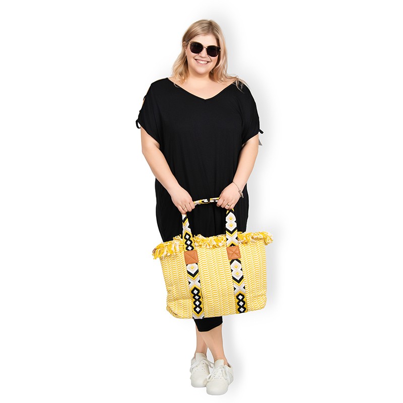 Tilly - černé PLUS SIZE šaty s průstřihy, sednou do velikosti 52