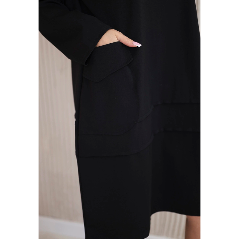 IRIS - PLUS SIZE černé šaty