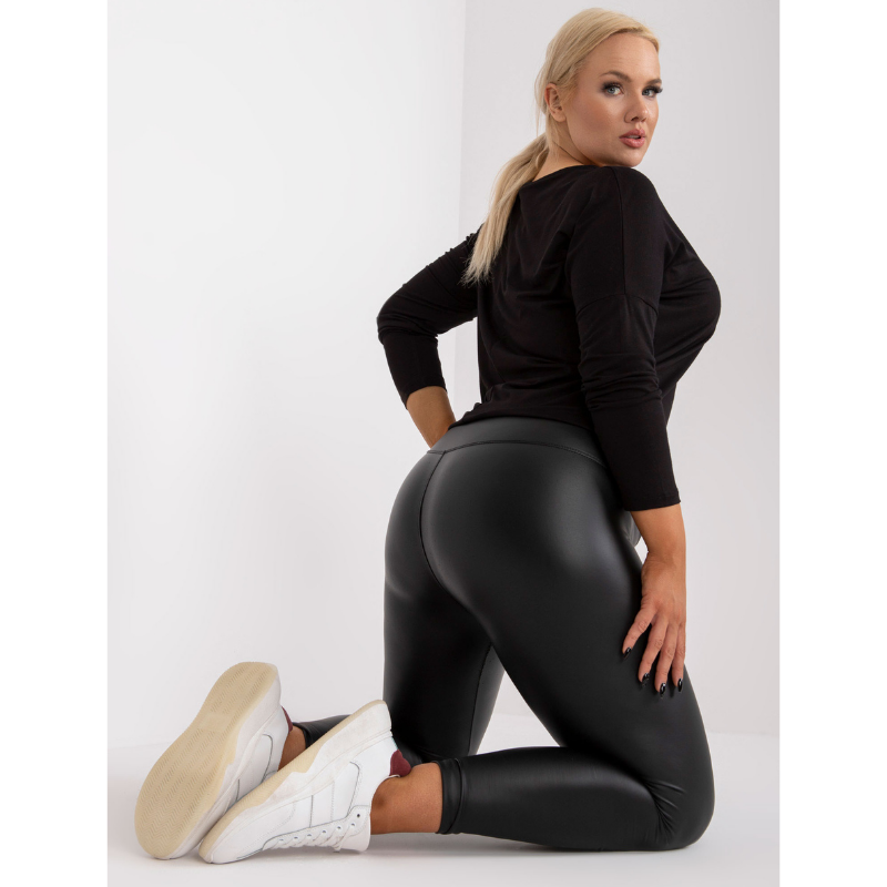 ELISA - PLUS SIZE tričko s dlouhým rukávem - černá, sedne do velikosti 44