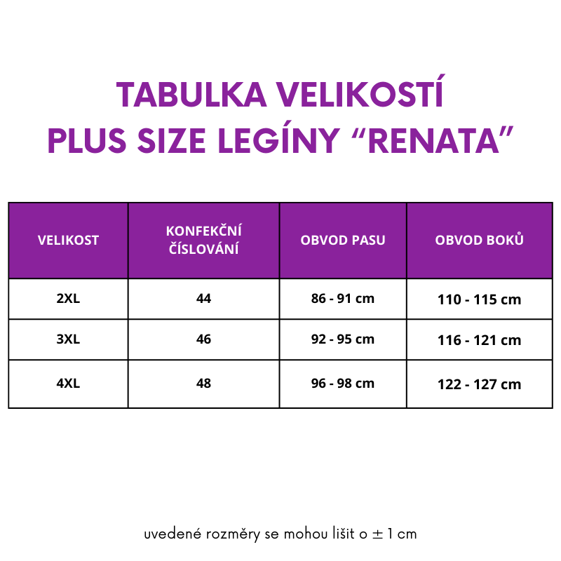 RENATA - PLUS SIZE legíny s pruhy, velikost 3XL