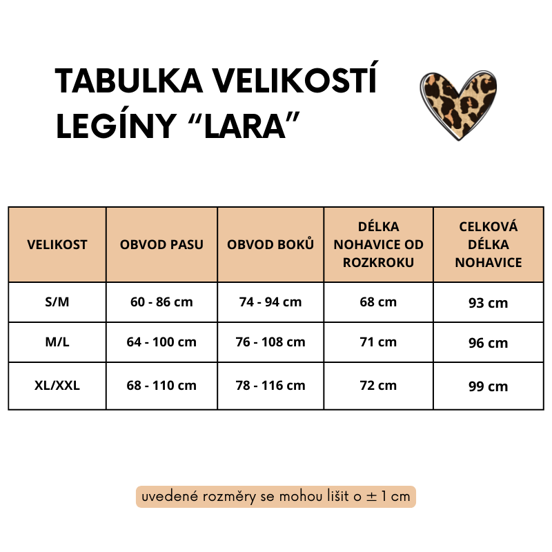 LARA - legíny s leopardím potiskem, velikost S/M