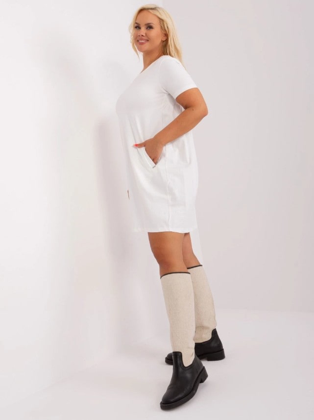 FIONA - PLUS SIZE šaty - bílá, sedne do velikosti 50