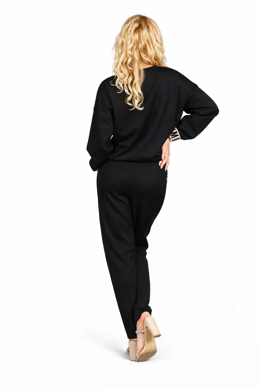 EM - oversize tepláková souprava, černá, sedne od S do XL 