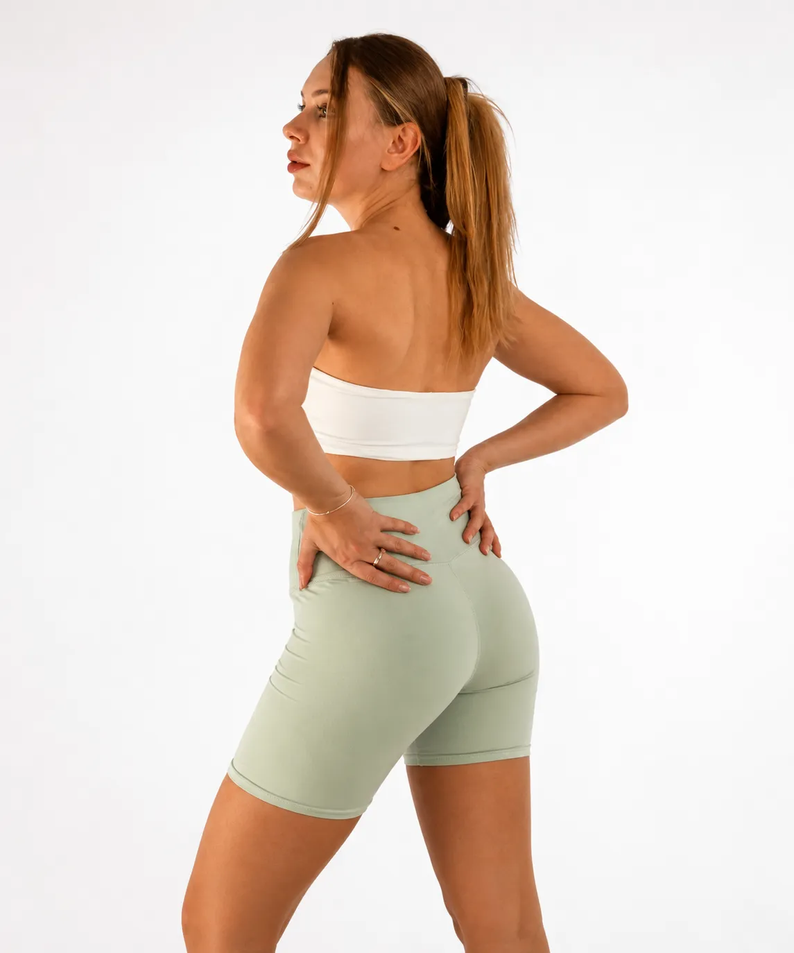 Velvetky SHORTS - pastelově zelená, velikosti od S do XL