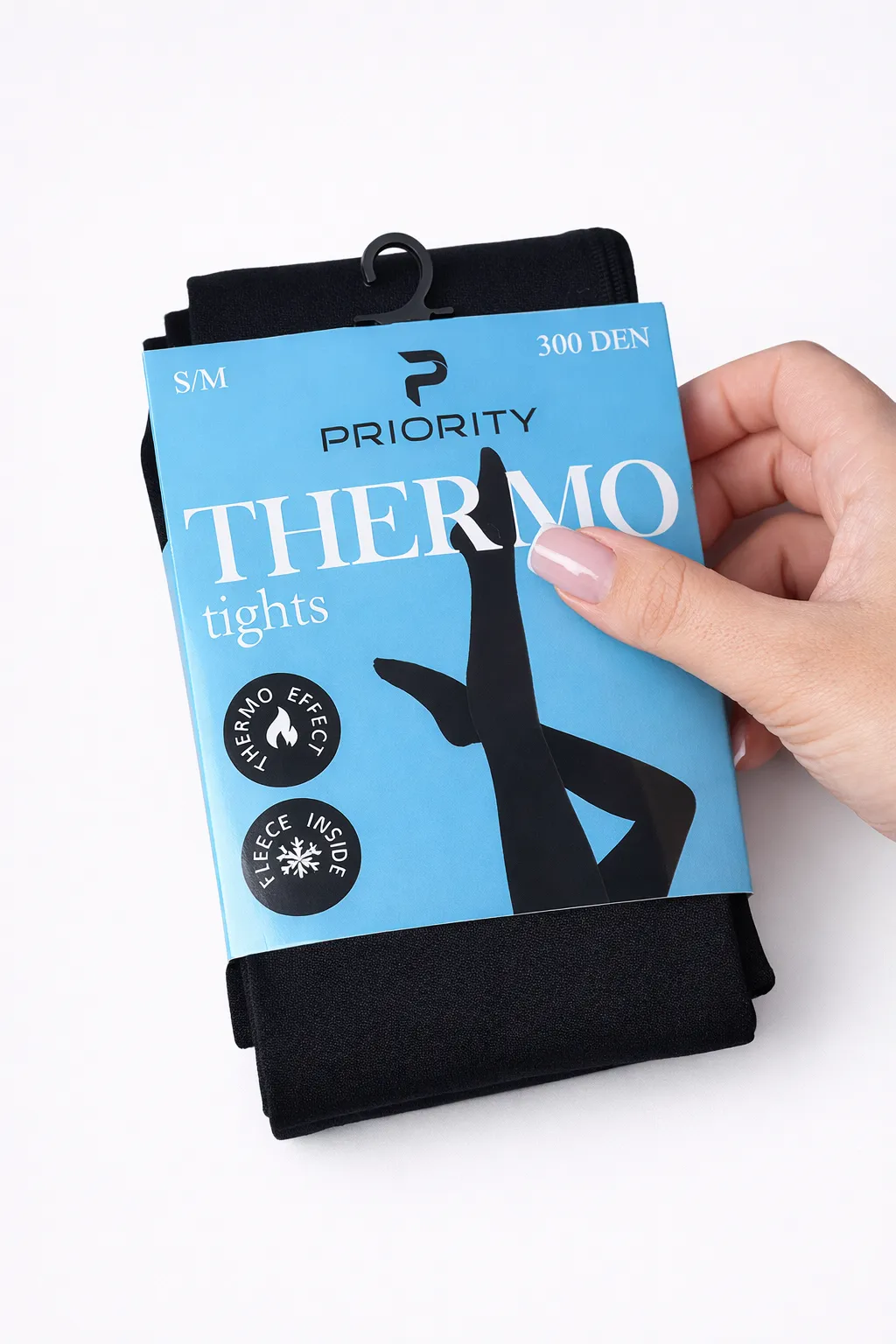 Laura - dámské černé TERMO punčocháče, velikost 2XL/3XL