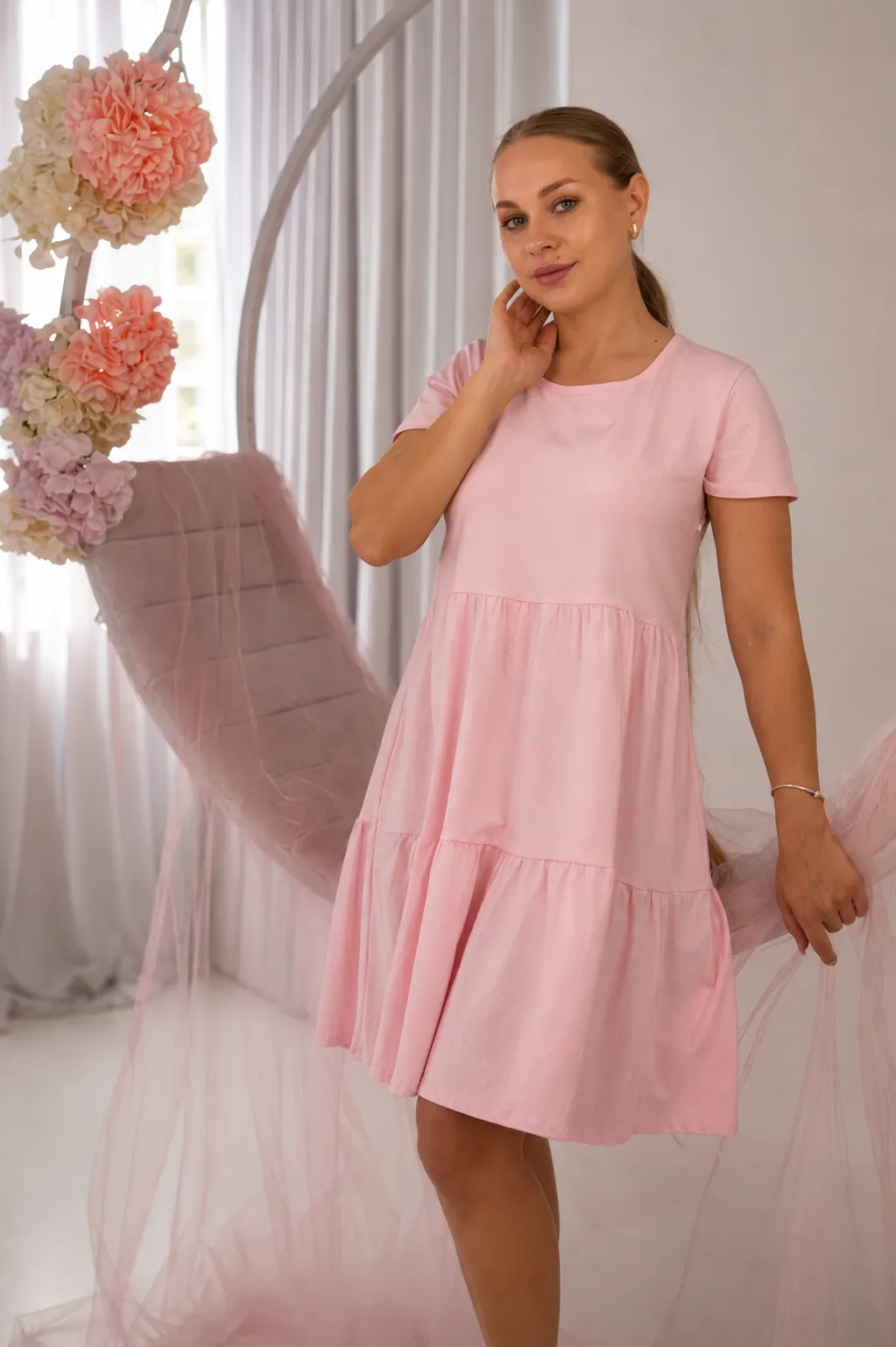 Šaty Julie - růžová, velikost sedne od S do XL