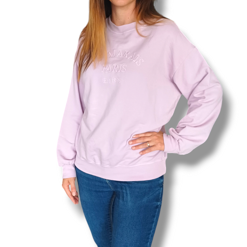 LE MARAIS PARIS - mikina - lila, sedne do XL