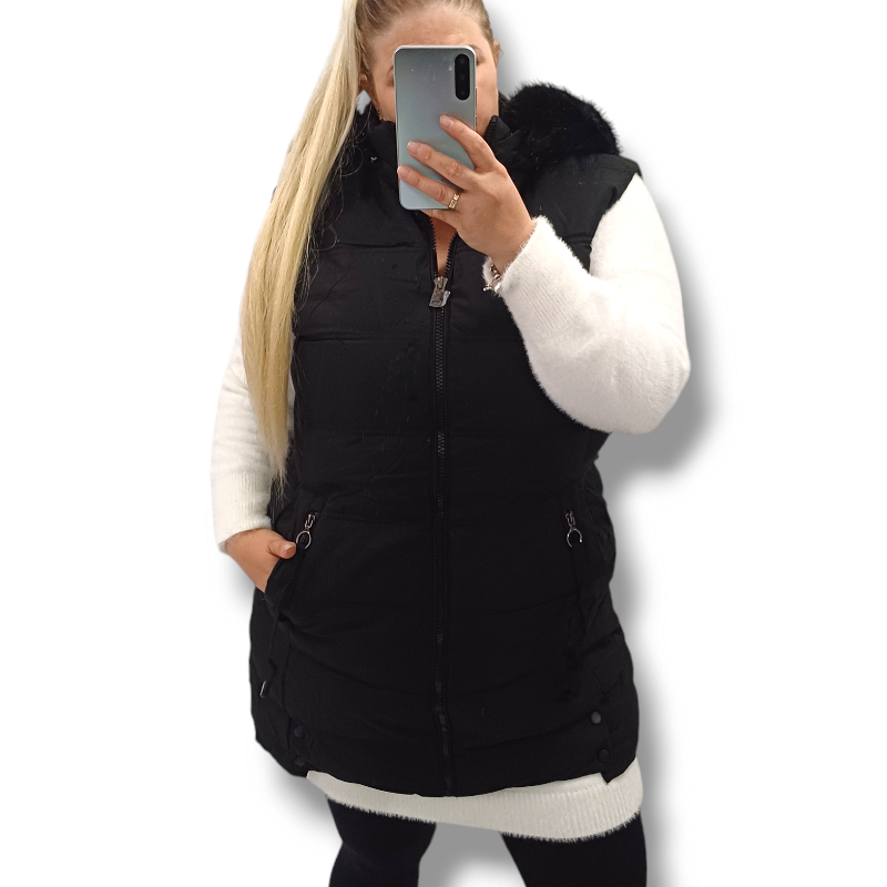 GRACE - PLUS SIZE vesta - černá, velikost 48