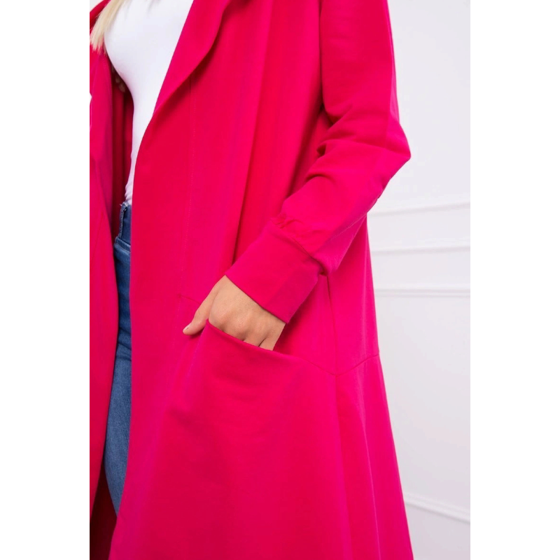 NYC PLUS SIZE kardigan s nápisem - fuchsie