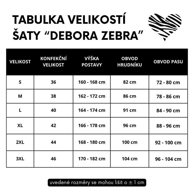 DEBORA - košilové šaty - zebra, velikost M (38)