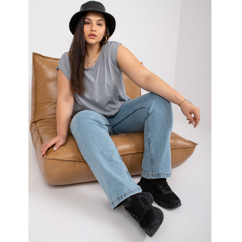 PENNY - šedé PLUS SIZE tričko, velikost XL (42)