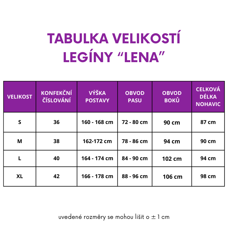 LENA - basic legíny - černé, velikost XL