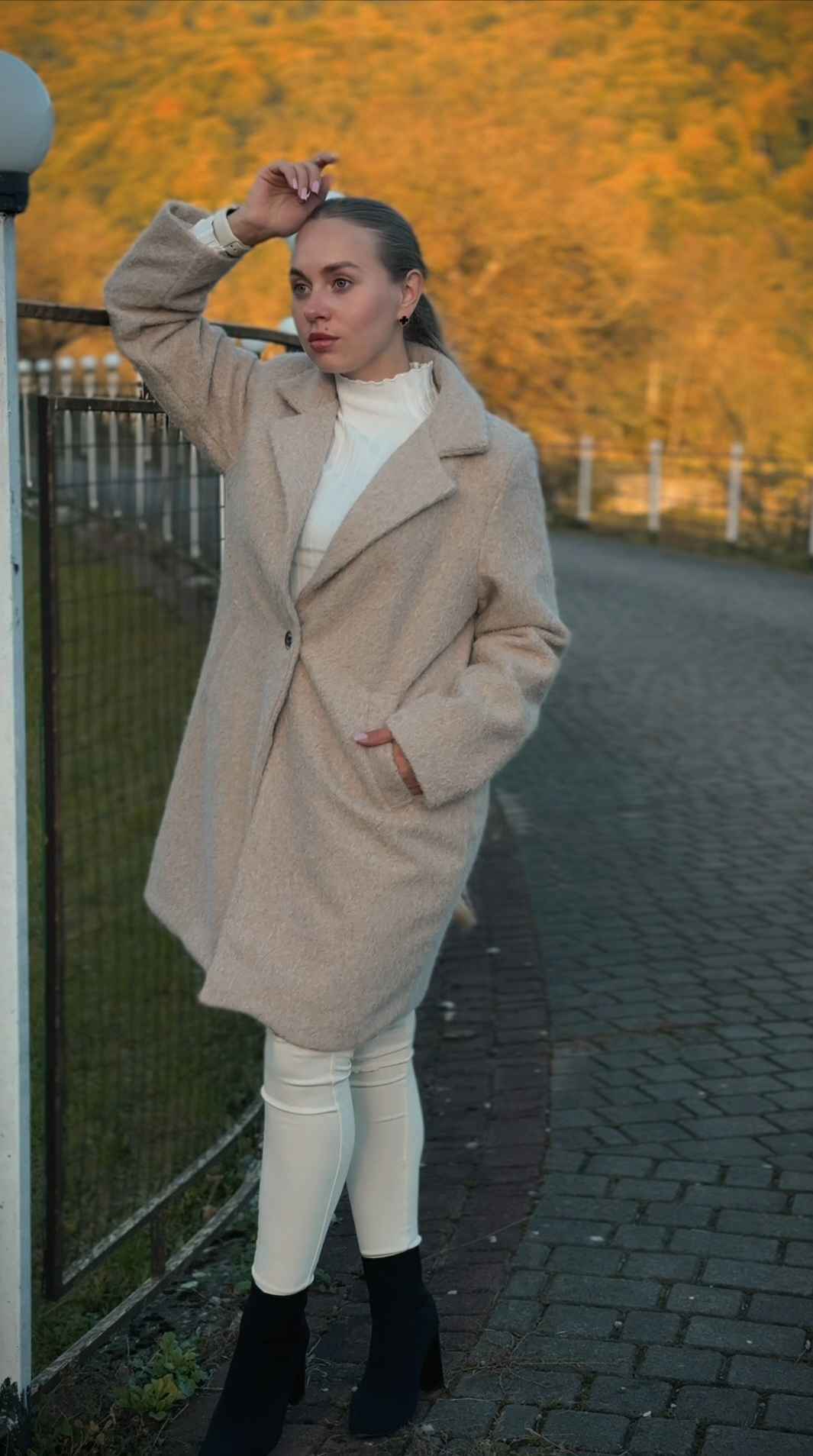 VANDA - kabát - champagne, sedne od velikosti S do XL