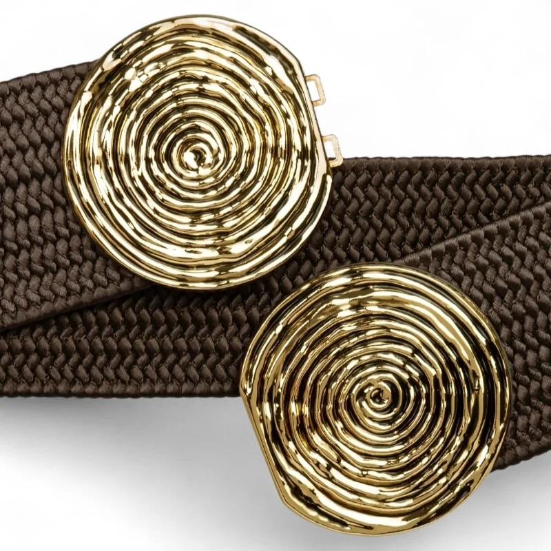 SPIRIA - elastický pásek, čokoláda, velikost 88-128 cm