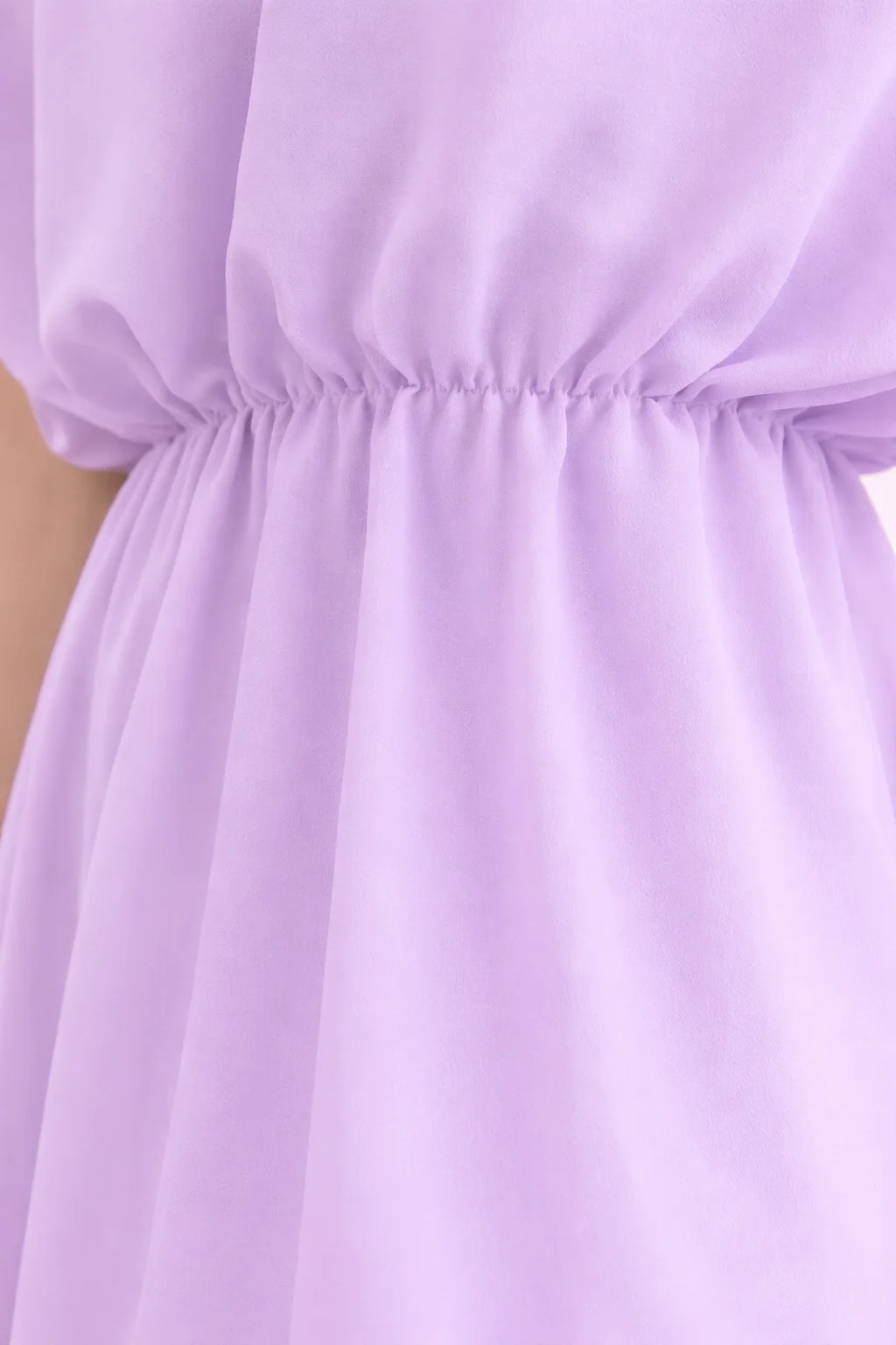 PRETTY - šifónové šaty - levandulová, velikost sedne od S do XL