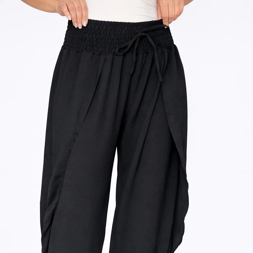 TEFITY - letní kalhoty - černá třešeň, velikost sedne od S do XL