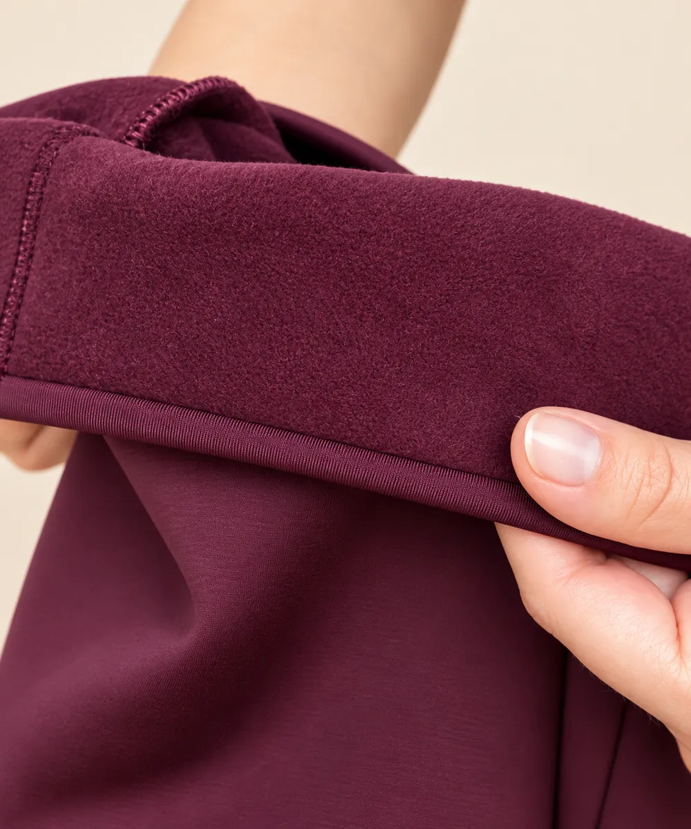 ALASKA - zateplené tvarující legíny - burgundy, velikosti od S do 6XL