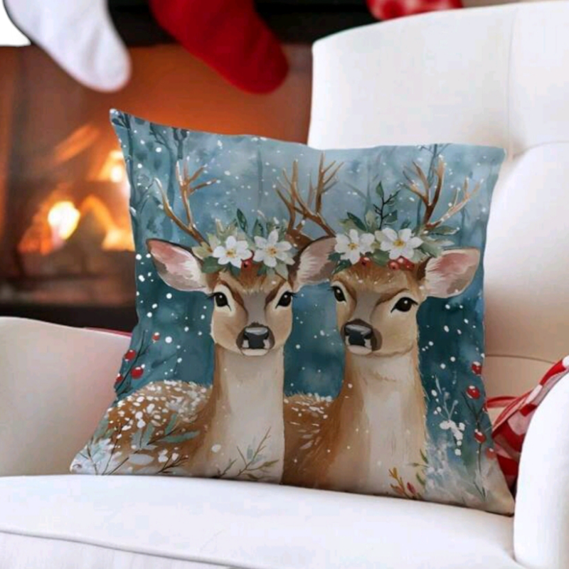 Vánoční povlak na polštář - WINTER ROMANCE