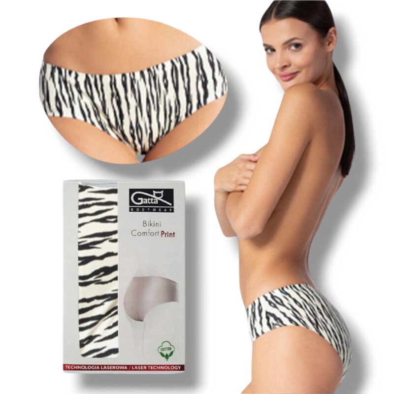 ZORA - kalhotky se zebra vzorem, velikost M (38-40)