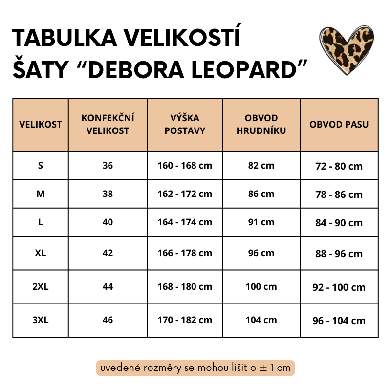 DEBORA - košilové šaty - leopard, velikost L (40)