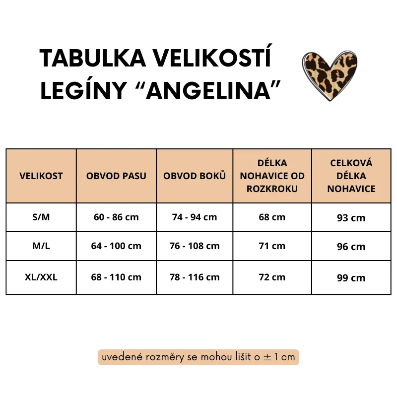 ANGELINA - legíny s leopardím potiskem PUSH UP efekt, velikost S/M
