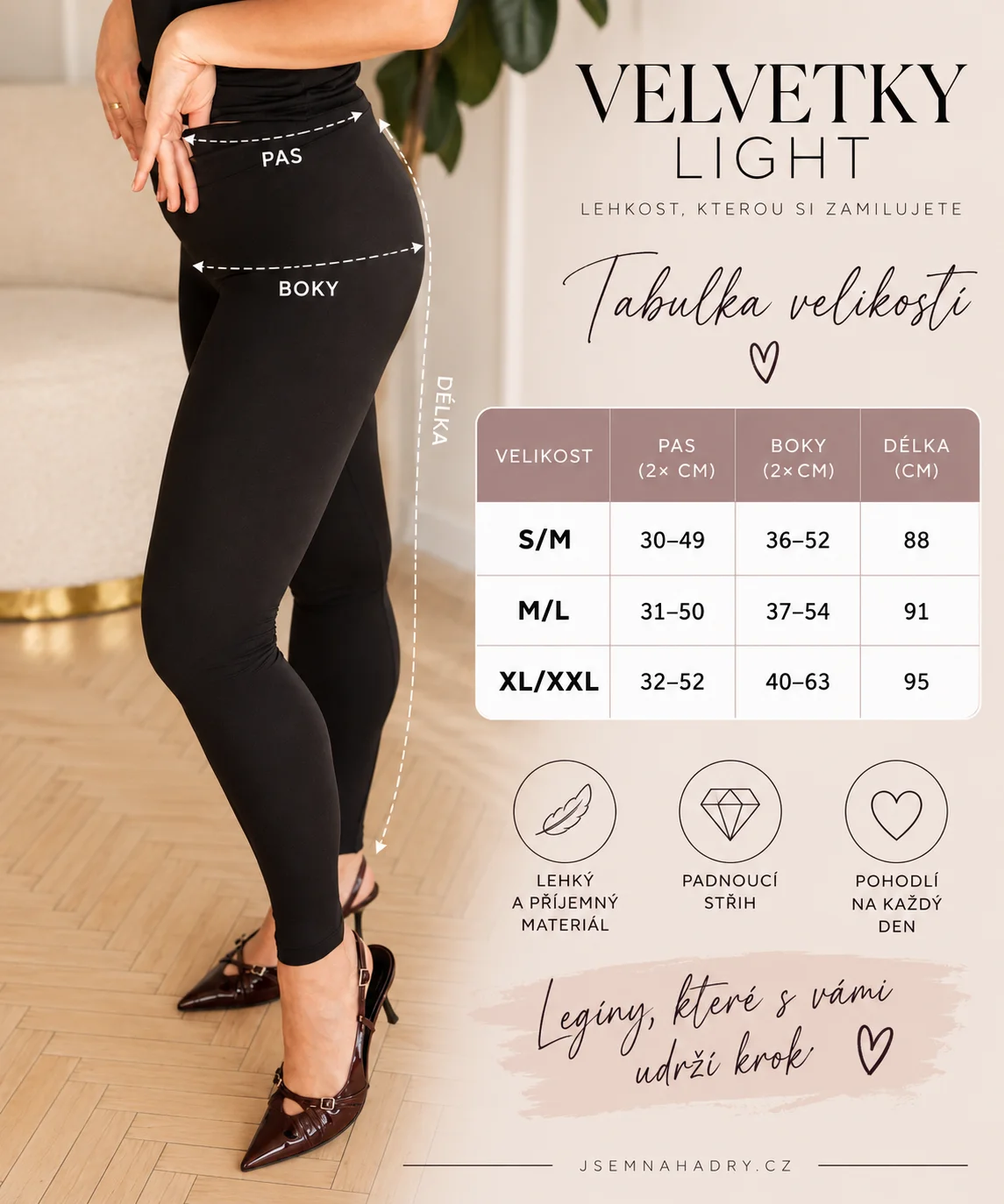 VELVETKY LIGHT - černá - velikost M/L