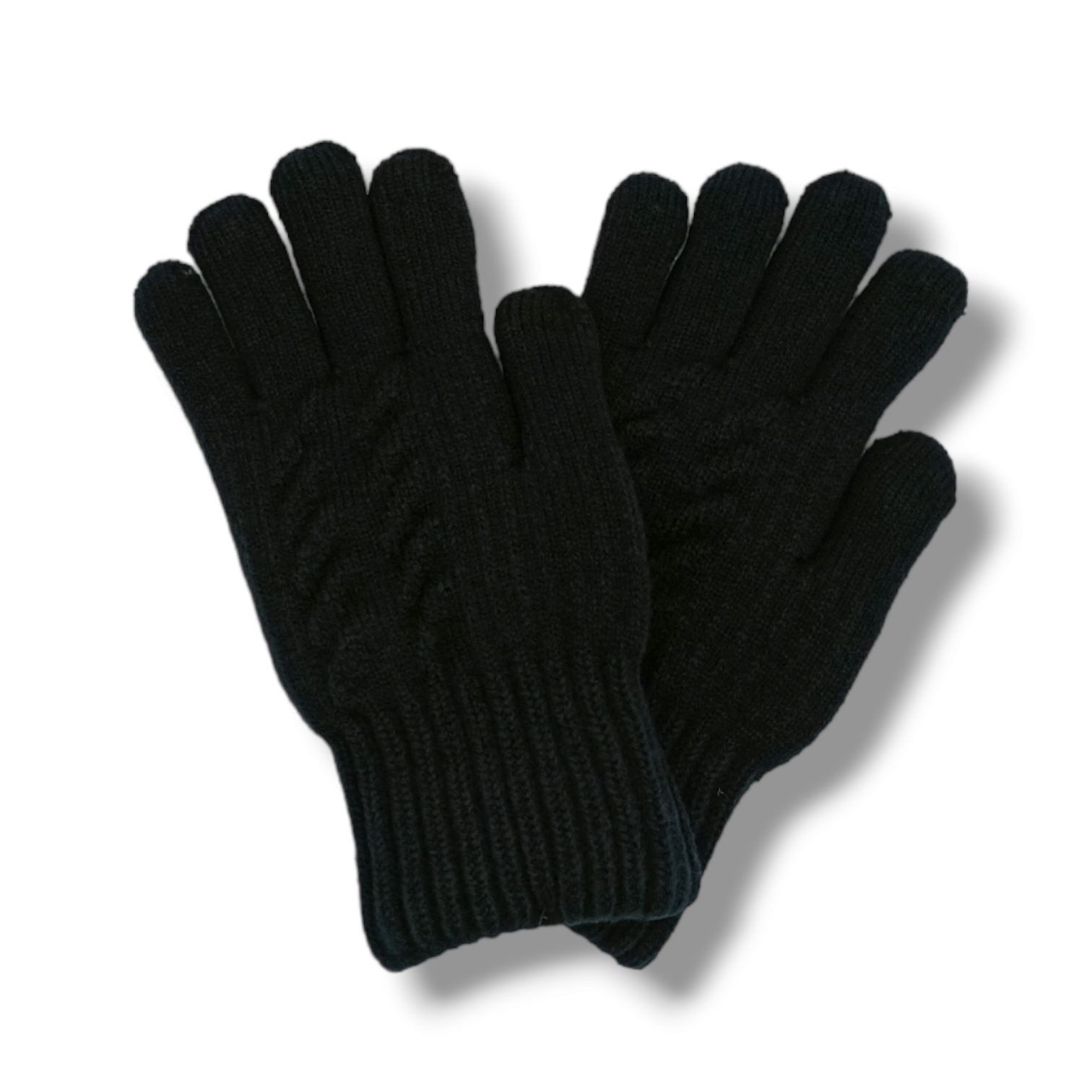UNISEX zateplené prstové rukavice - černé