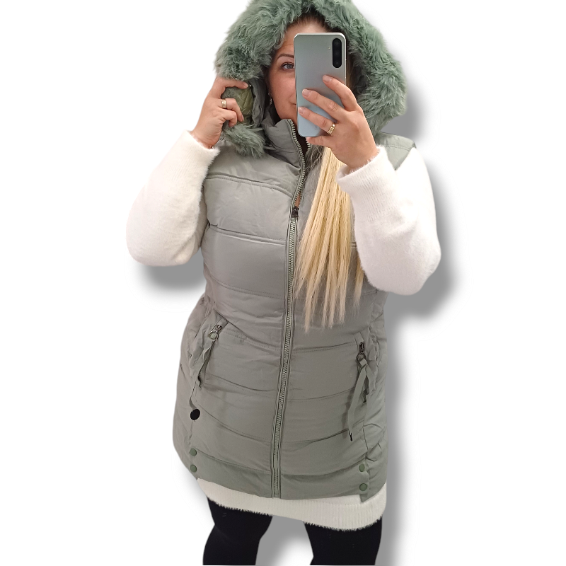 GRACE - PLUS SIZE vesta - zelená, velikost 50