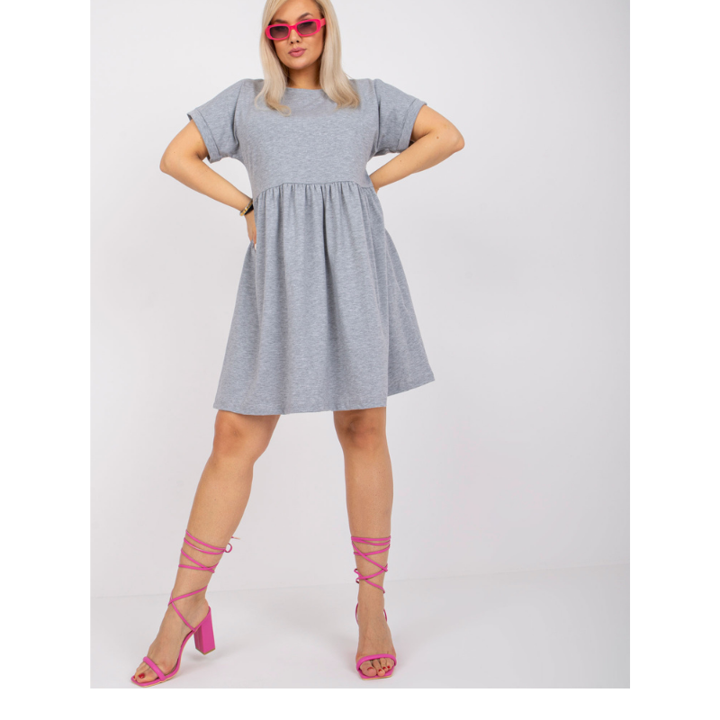 SIMONA  - PLUS SIZE šaty - gray mallange, velikost 3XL
